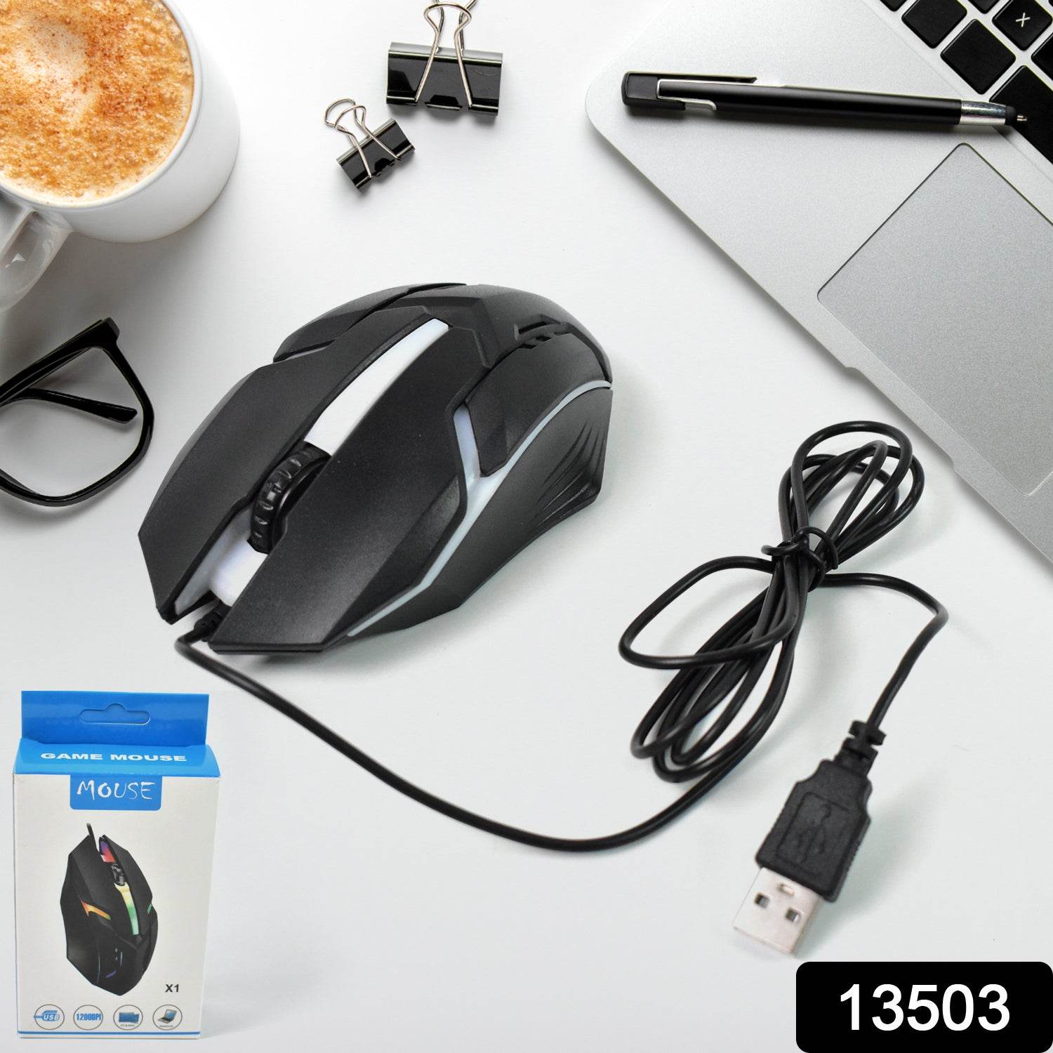 Usb Wired Mouse Ergonomic Design Gaming Mouse (1 Pc) - 9XShoppy