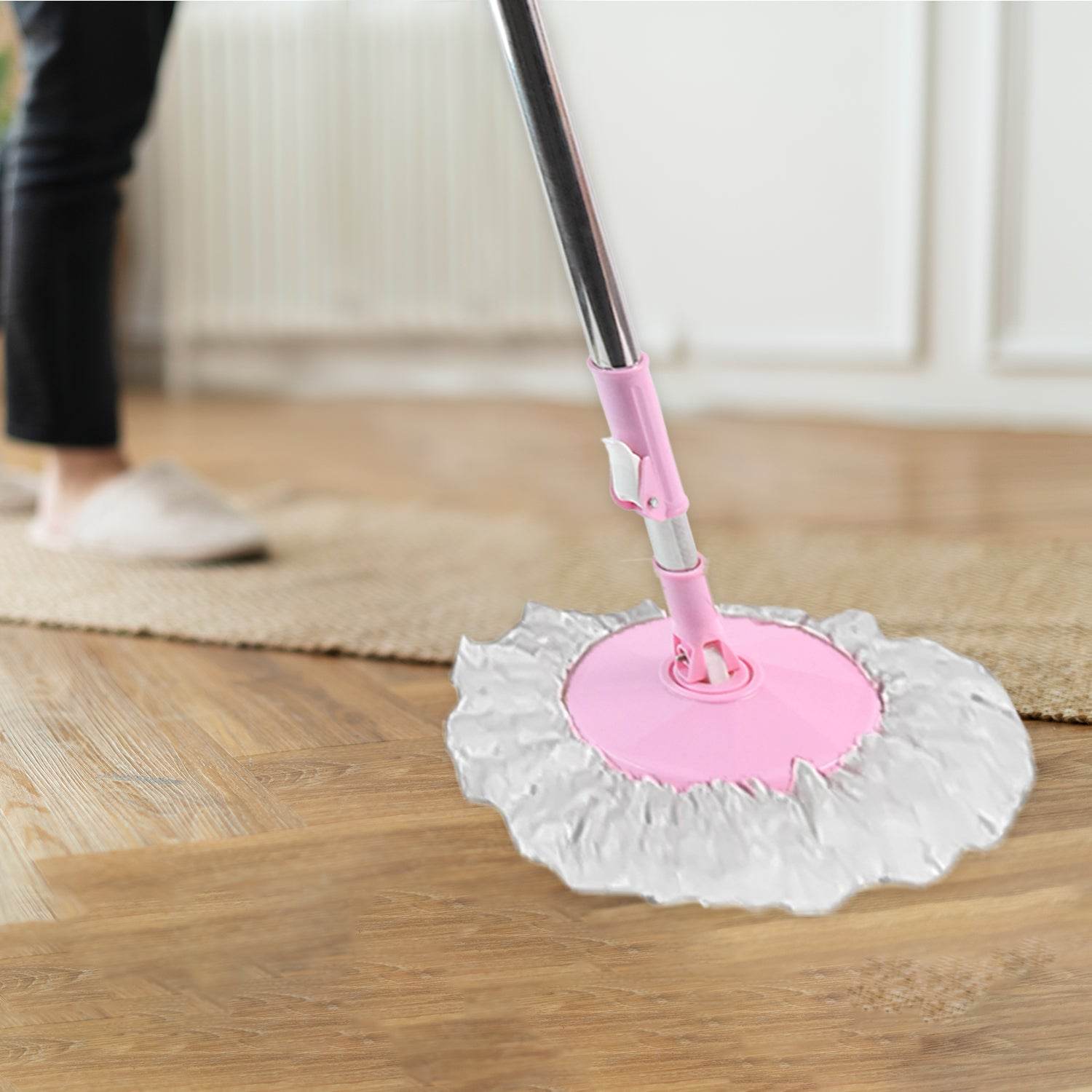 Home Cleaning - Stainless Steel 360 Degree Rotating Pole Microfiber Mop Rod Stick - 9XShoppy