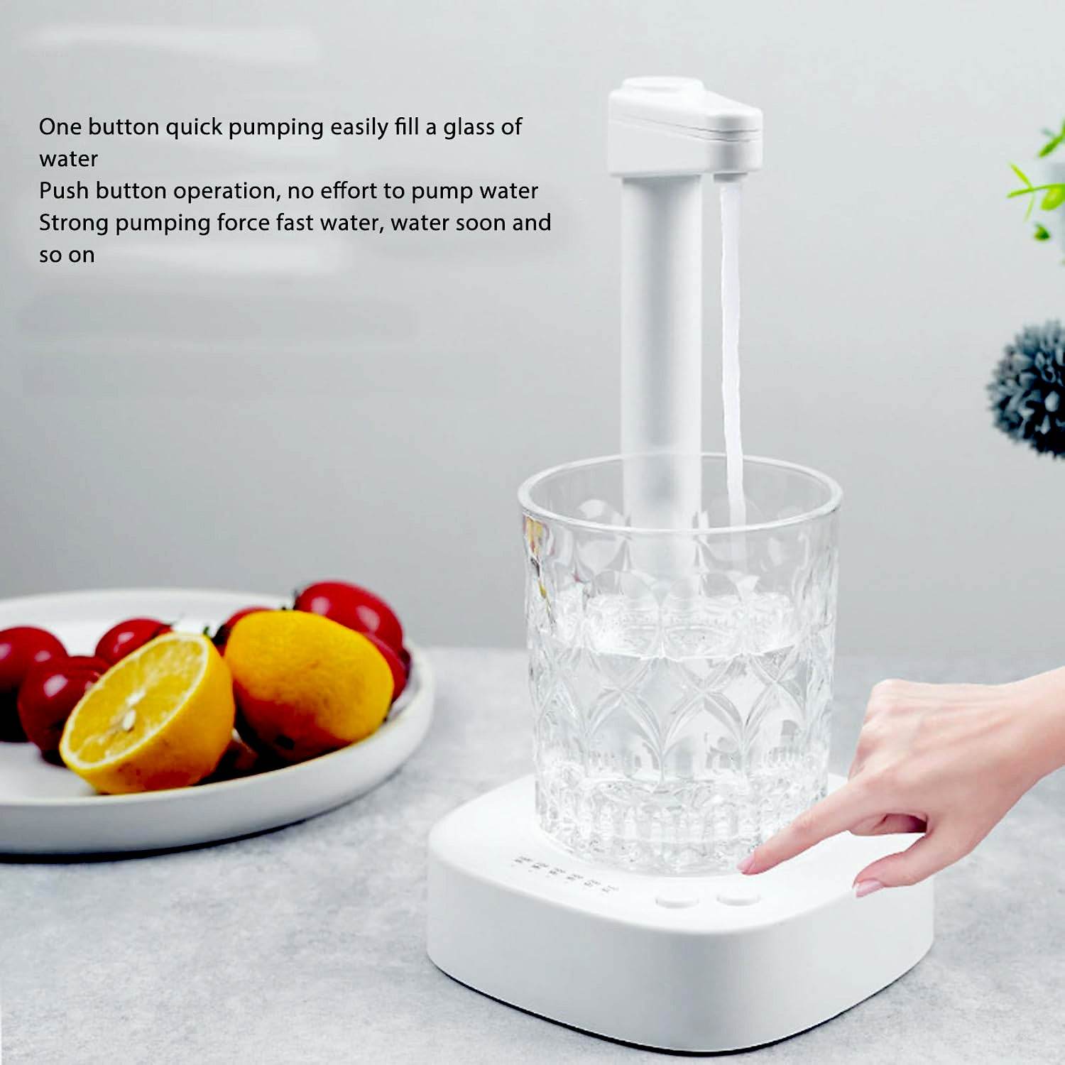 8864 Usb Charging Desktop Water Bottle Dispenser Intelligent Desktop Water Pump With Small Pipe One Button Operation Smart Table Bedside Water Dispenser Desk Water Dispenser For Home Office Outdoor Camping - 9XShoppy