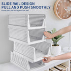 7731 Clothes Organizer 4 Layer Drawer For Wardrobe Cupboard Organizer For Clothes Foldable And Stackable Closet Organizer Drawer Organizer For Clothes Multi Purpose Plastic Drawer - 9XShoppy