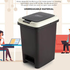 Apex Push N Pedal Plastic Dustbin 10l Capacity (1 Pc) - 9XShoppy