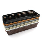 8787 Plastic Multipurpose Desk Organizer Tray Office Drawer Dividers Storage Bins For Kitchen Bathroom Office Makeup Bedroom Dresser Craft Basket Rack Multicolour (6 Pcs Set) - 9XShoppy