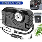 7586 Tire Inflator Portable Air Compressor 12v Small Air Pump For Car Tires Bicycle Balloons Cars Bike Bicycles And Other Inflatables With Led Light (12v) - 9XShoppy