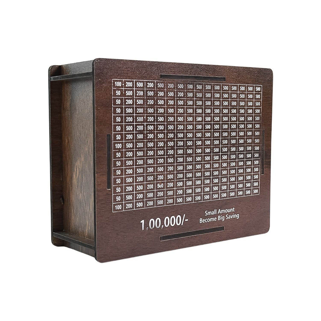 Wooden Money Piggy Bank Money Box (1 Pc Pen Not Included) - 9XShoppy